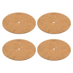 4-Pack 23.6 Inch Coconut Fibers Mulch Ring Tree Protector Mat [Coconut Brown]