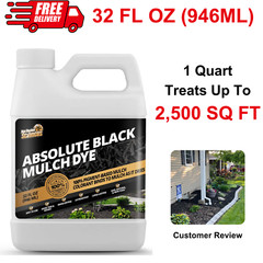 32oz Black Mulch Dye -Restores Faded Mulch, Long-Lasting Color,Cover 2,500 sq.ft
