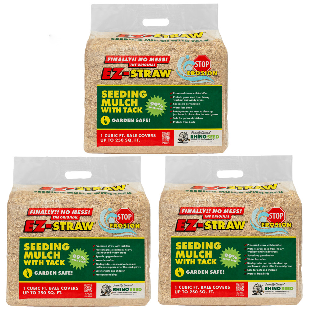 EZ-Straw Seeding Straw Mulch with Tack, 11 lb (Pack of 3)