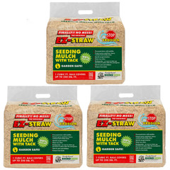 EZ-Straw Seeding Straw Mulch with Tack, 11 lb (Pack of 3)