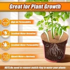 16Pcs Coconut Fiber Tree Mulch Mat, 11.8 Inch Mulch Plant Protectors Mat8411