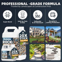 Rock Glue for Landscaping – 2 Gallon Mulch Hold with Grip Max, Strong Adhesio…