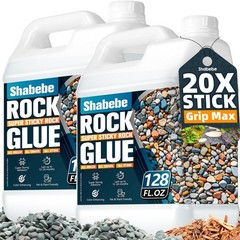 Rock Glue for Landscaping – 2 Gallon Mulch Hold with Grip Max, Strong Adhe