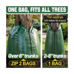 12 Packs Slow Release Tree Watering Bags – 20 Gallon Zippered Automatic Drip …