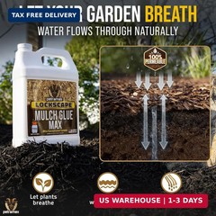 PetraMax Lockscape Mulch Glue for Landscaping Rocks Max Concentrate, Weed Barrie