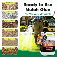 Vollence 1.3 Gallon Ready To Use Mulch Glue For Landscapingrock Glueno Dilution
