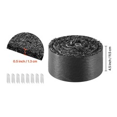 Rubber Mulch Mat Roll, 4 Rolls 120 x 4.5 in, Recycled Rubber Permanent Mulch