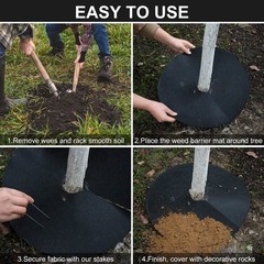 10 Pack Non-Woven Tree Mulch Ring,10.6 Inch Tree Rings for Weed Control, Root…