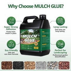 OcePor 2 Gallon Mulch Glue for Landscaping, Rock Glue for Landscaping, Mulch …