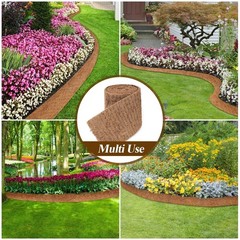 LukLoy Natural Coconut Fiber Mulch Roll 120″ x 6.3″ with 16 Stakes