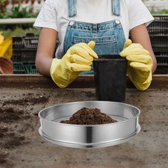 Soil Sifter Stainless Steel Mesh Garden Sieve for Potting Soil Compost Rock