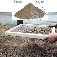 Soil Sifter for Garden, Multi-Purpose Wood Compost Dirt 17.32*19.68*1.34inch