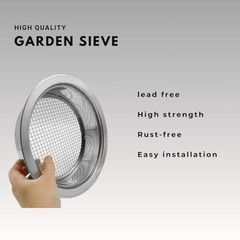 Soil Sifter Set for Garden with 5PCS Mesh(1,3,6,9,12mm) Sieve for Rocks and