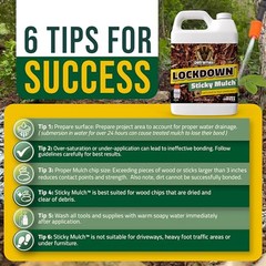 Lockdown Sticky Mulch Glue for Landscaping (64 Ounce) – Lasts Up to 2 Years,