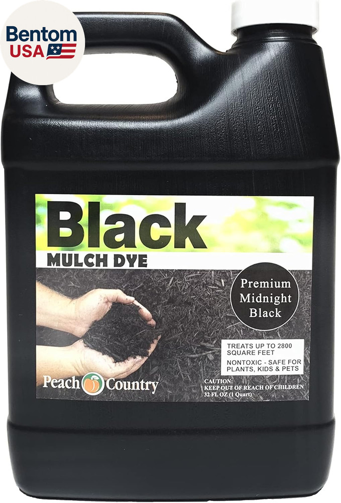 Mulch Dye Midnight Black Quart, Petra Max Mulch Paint Concentrate for Pump Spray