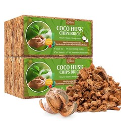 Riare 4 Pack Coco Chips Substrate for Plants- 8 x 4 x 1.8 inches, 4