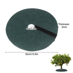 Green Tree For Ring Mulch 20PCS Non-Woven Fabric Breathable Barrier Mat