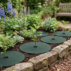 Garden Mulch Rings 20PCS for Suppression and Airflow Around Tree Roots