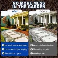 Mulch Glue, Rock Glue for Landscaping, 2 Gallon Gravel Glue Strong Adhesion o…