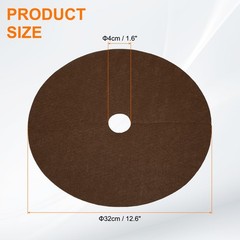 8pcs Tree Mulch Ring 12.6″ Non-Woven Round Tree Protector Weed Barrier, Brown