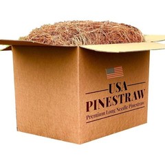 Organic Pine Straw Mulch Weed Control Soil Moisture Retention Garden Landscaping