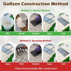 GoRezn Mulch Glue for Landscaping, 32 OZ Rock Pea 32 oz, transparent