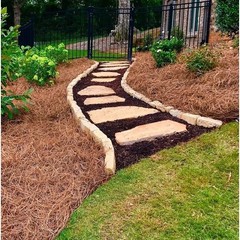 Organic Pine Straw Mulch Weed Control Soil Moisture Retention Garden Landscaping