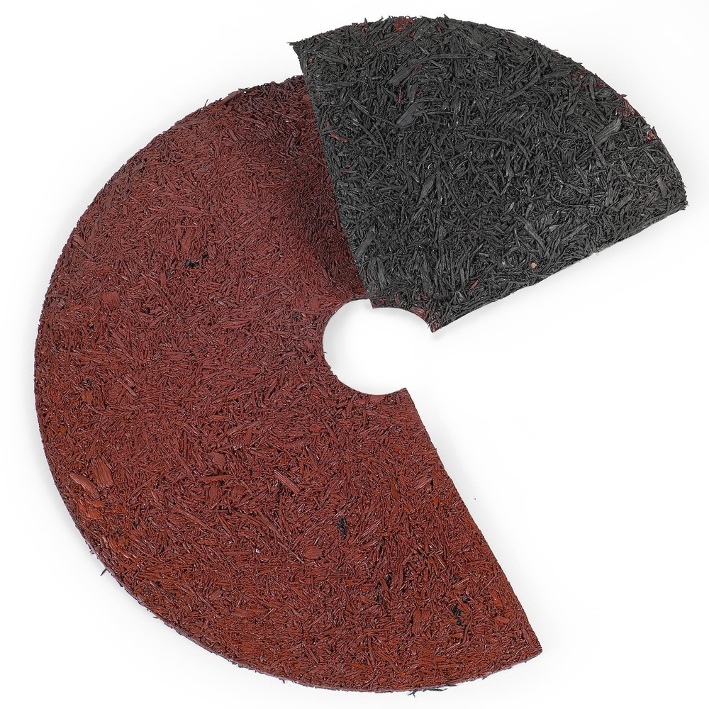 24-inch Heavy Duty Reversible Mulch Ring Tree Protector Rubber Mat for Tree P…