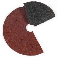 24-inch Heavy Duty Reversible Mulch Ring Tree Protector Rubber Mat for Tree P…