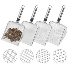 4 Pcs Wider Gardening Soil Sifter-5.5″ W Garden Sieve Sifter with Handle 4 Set