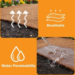 24 Inch Coconut Fiber Mulch Ring, 6 Pcs Tree Protector Mats, Coco Coir Mulch …