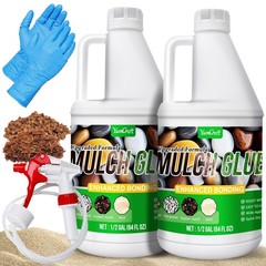 YumCraft Mulch Glue 1 Gallon Concentrate Pea Gravel Binder for Landscaping