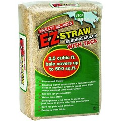 EZ-Straw Seeding Mulch with Tackifier – Biodegradable Processed Straw 2.5 CU FT