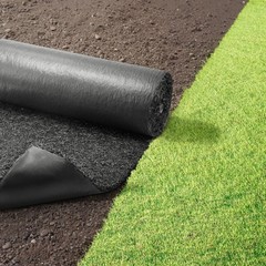 Uimoso Recycled Rubber Mulch Mat Roll 96 x 22 in Pathway Barrier, Set of 2