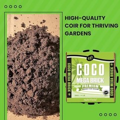 Coco Coir Mega Brick Organic Coconut Coir 11 Pound Coco Fiber Compressed Block