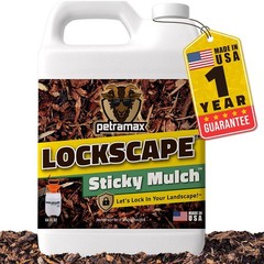 Lockdown Sticky Mulch Glue for Landscaping 64oz Lasts Up to 2 Years, Non-Toxic