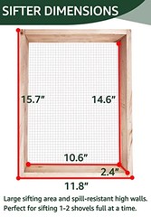 Soil Sifter,Dirt Sifter for Gardening Rock Sifter for Rocks Compost Sifter