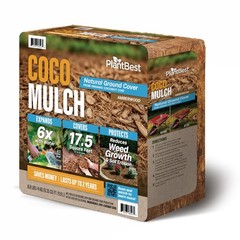 Coco Mulch Compressed Block Lightweight, Expands When Wet, TreeFree Garden