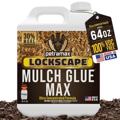 Petra Max Lockscape Mulch Glue for Landscaping 3X 32 OZ, Dries Clear