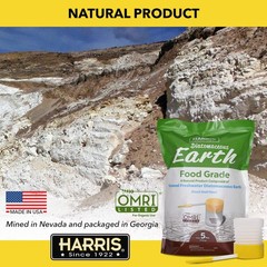 Harris Diatomaceous Earth Food Grade, 5lb with Powder w/ Duster, White