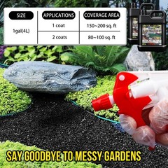 Limino Mulch Glue – 1 Gallon / 128Oz Black Color Mulch Dye Landscape Adhesive