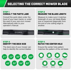 Grasscool 942-04308 Mulching Blades for Troy Bilt Cub Cadet ZT1 42 Mower | 6 …
