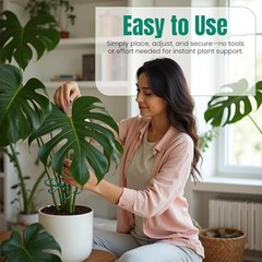 6 Pack Metal Plant Stem Supports for Indoor Plants (Green) – Houseplant