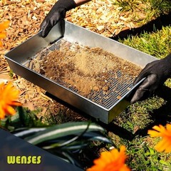 Soil Sifter, Wide Size (17.5 x 11.5 inches) with 3/8-inch Mesh, Garden 3/8 inch