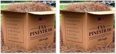 USA Pine Straw Premium Pine Needle Mulch Pine Needle Mulch Covers 65-80 Sqft 2