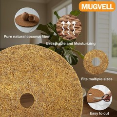 24 Inch Coconut Fiber Mulch Ring, 6 Pcs Tree Protector Mats, Coco Coir Mulch …