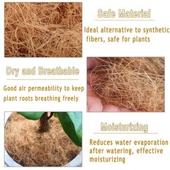 Natural Organic Coconut Husk Silk, Pure Shell Fiber Orchid Brown