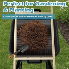 Large Soil Sifter, Rock Sifter Garden Sieve Soil Dirt Leaves for Gardening,