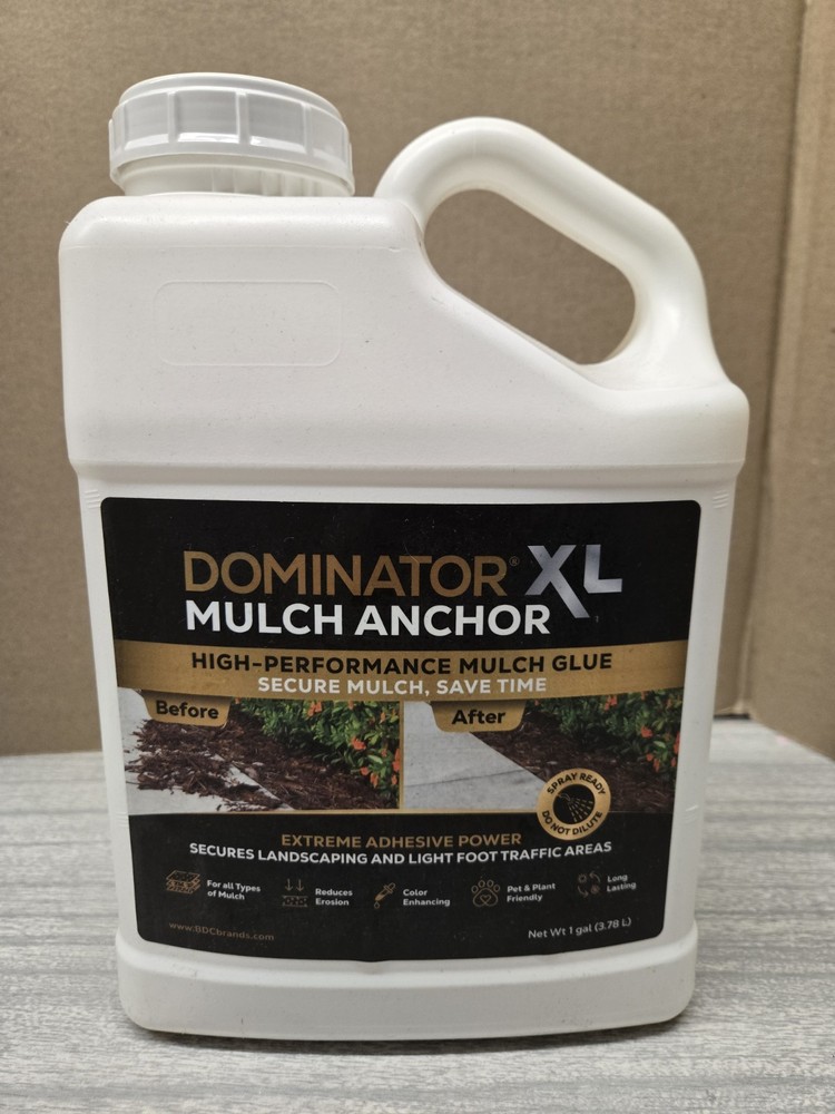 Dominator XL Mulch Anchor High-Performance Mulch Glue- 1 Gallon