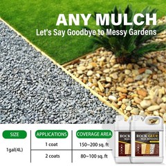 Limino Rock Glue Landscaping – Strong Mulch Glue Pea Gravel Landscape